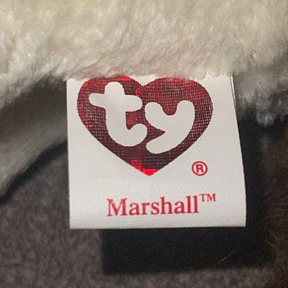 TY Marshall Beanie Baby NWT cream color with black mane DOB: 2-26-2004 - Picture 11 of 12